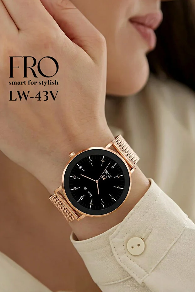 FRO Lw-43v Ultra Ince Şık Akıllı Saat,sağlık Takibi, Uzun Şarj Süresi